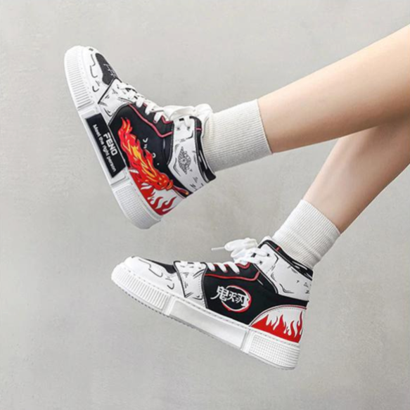 נעליים - סניקרס קיוג'ורו לבנות ג'ורדן - Demon Slayer \ קוטל השדים