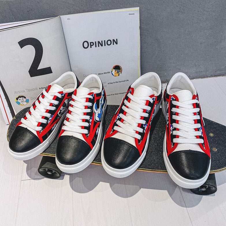 נעליים - סניקרס לופי בד נמוכות - One Piece \ וואן פיס