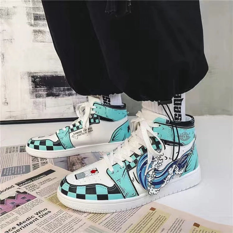 נעליים - סניקרס טנג'ירו מים גבוהות ג'ורדן - Demon Slayer \ קוטל השדים