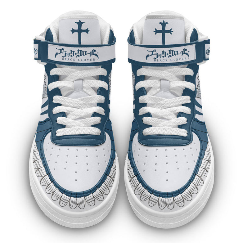 נעליים - סניקרס נשר כסף איירפורס - Black Clover \ תלתן שחור