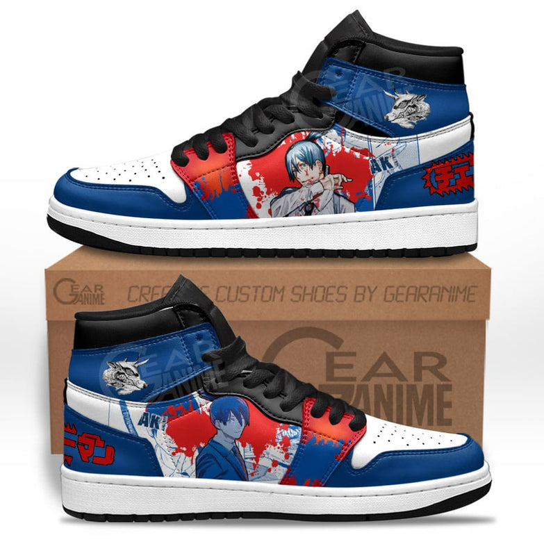 נעליים - סניקרס אקי כחולות ג'ורדן - Chainsaw Man \ איש המסור