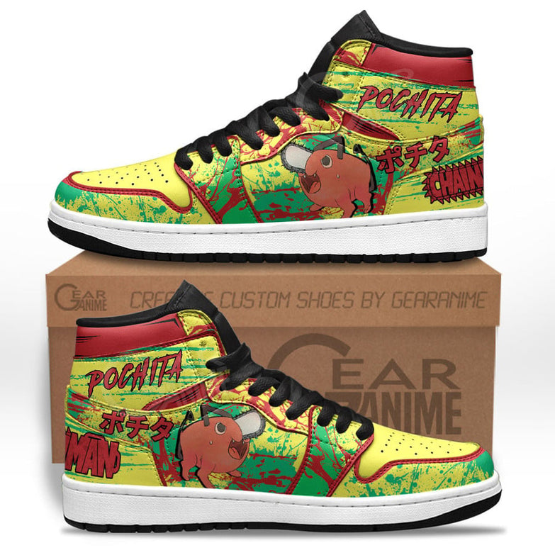 נעליים - סניקרס פוצ'יטה צהובות ג'ורדן - Chainsaw Man \ איש המסור