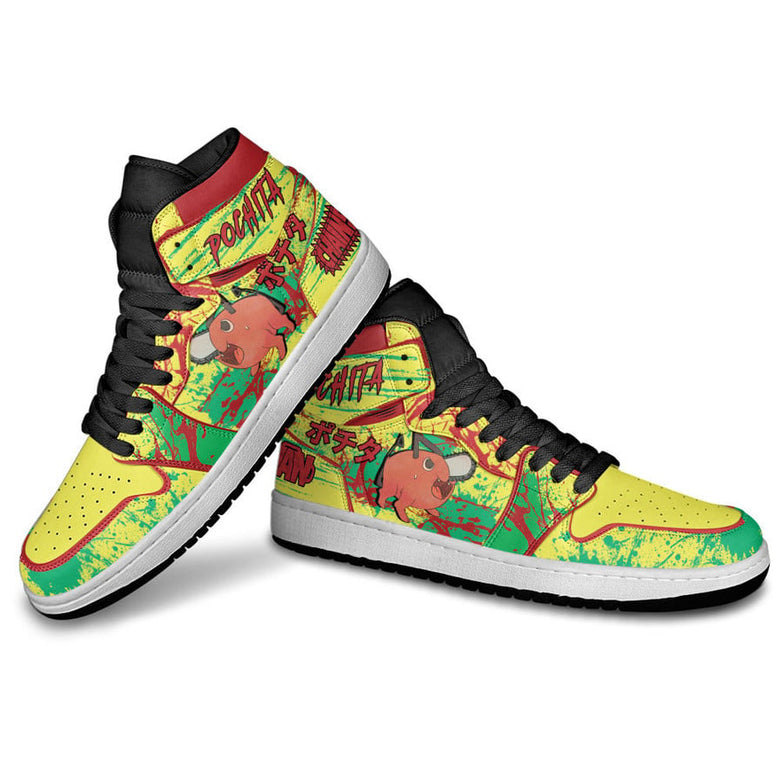 נעליים - סניקרס פוצ'יטה צהובות ג'ורדן - Chainsaw Man \ איש המסור