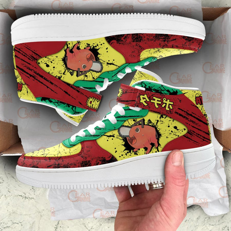 נעליים - סניקרס פוצ'יטה איירפורס גבוהות - Chainsaw Man \ איש המסור