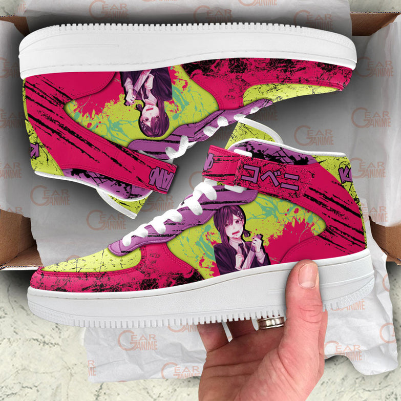 נעליים - סניקרס קובני אייפורס גבוהות - Chainsaw Man \ איש המסור