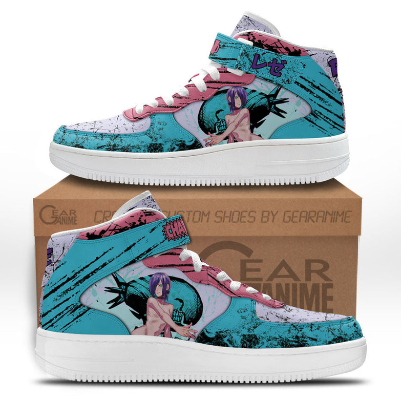 נעליים - סניקרס ריזה איירפורס גבוהות - Chainsaw Man \ איש המסור