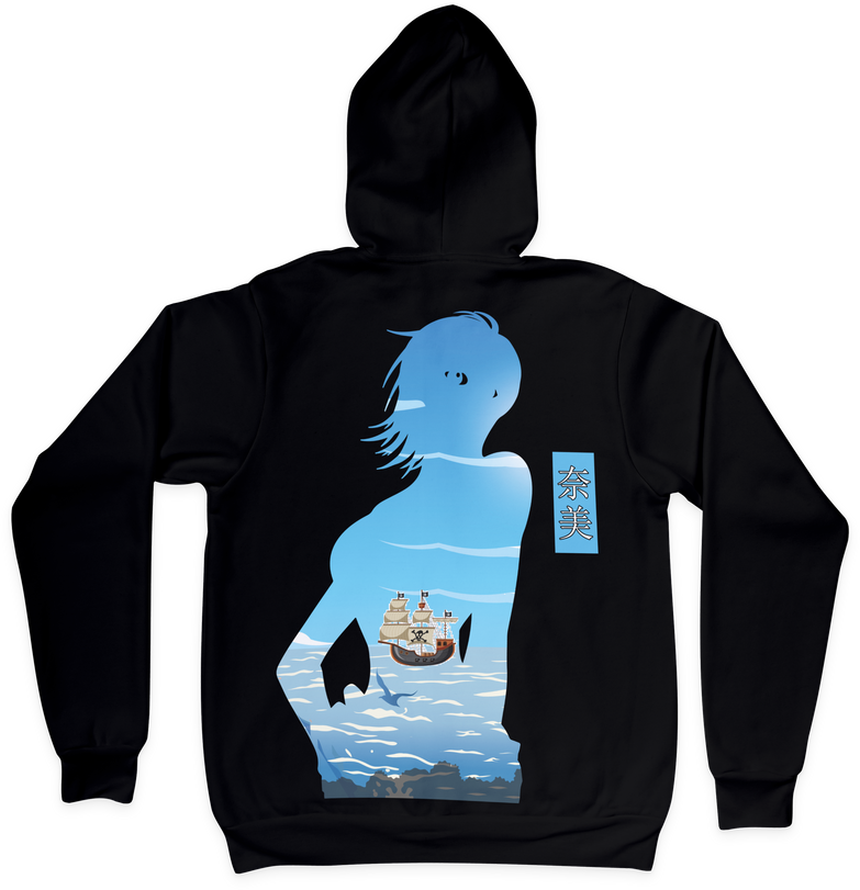 בגדים - סווטשירט נאמי רקע - One Piece \ וואן פיס