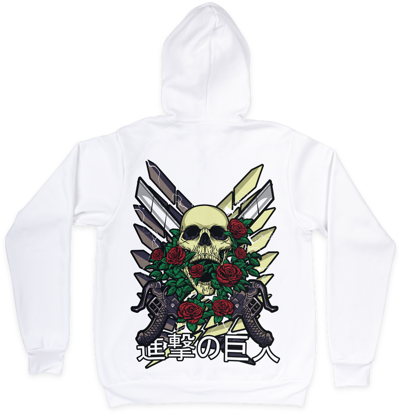 בגדים - סווטשירט כנפי החופש גולגולת - Attack on Titan \ מתקפת הטיטאנים