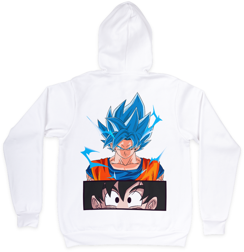 בגדים - סווטשירט גוקו סופר סאיה כחול - Dragon Ball \ דרגון בול