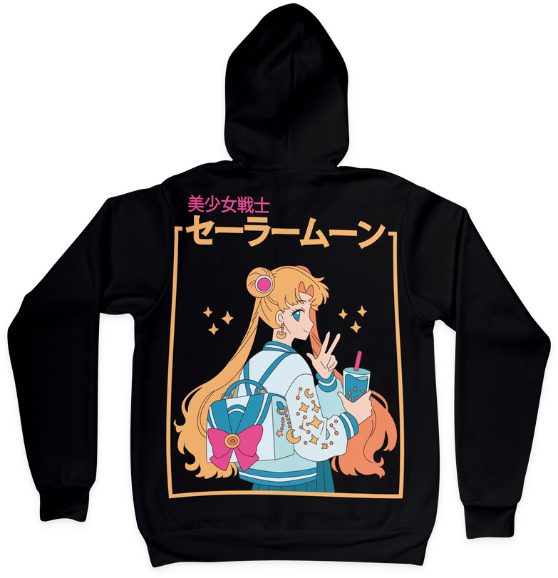 בגדים - סווטשירט סיילורמון שחור - Sailor Moon \ סיילור מון