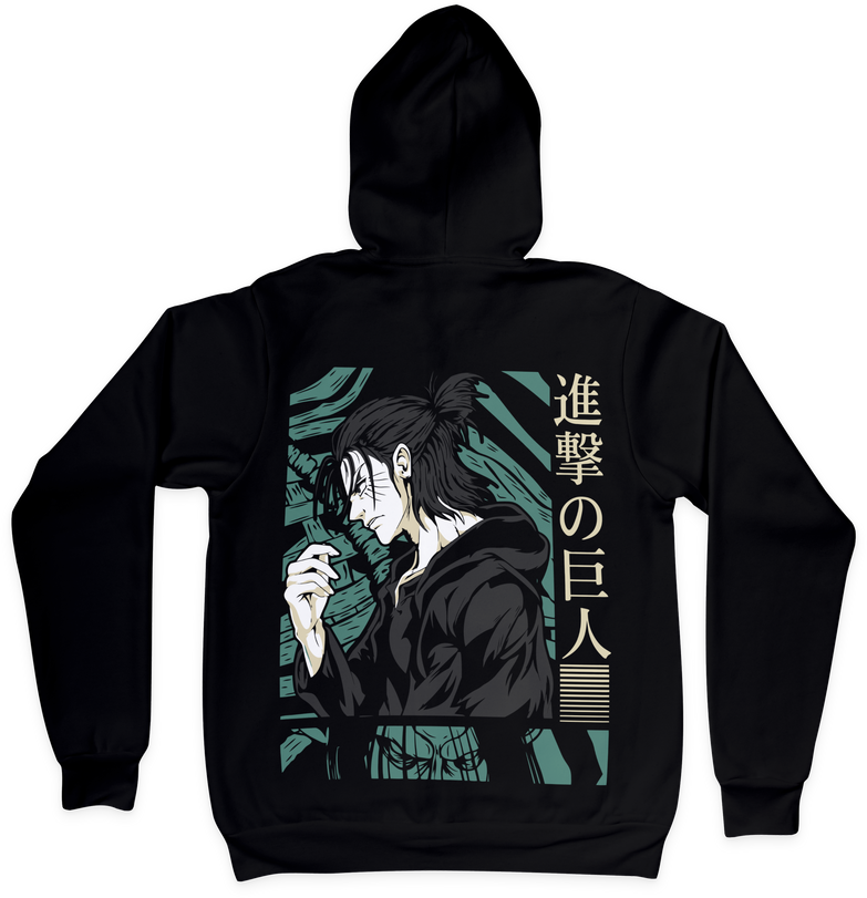 בגדים - סווטשירט ארן יגר בוגר - Attack on Titan \ מתקפת הטיטאנים