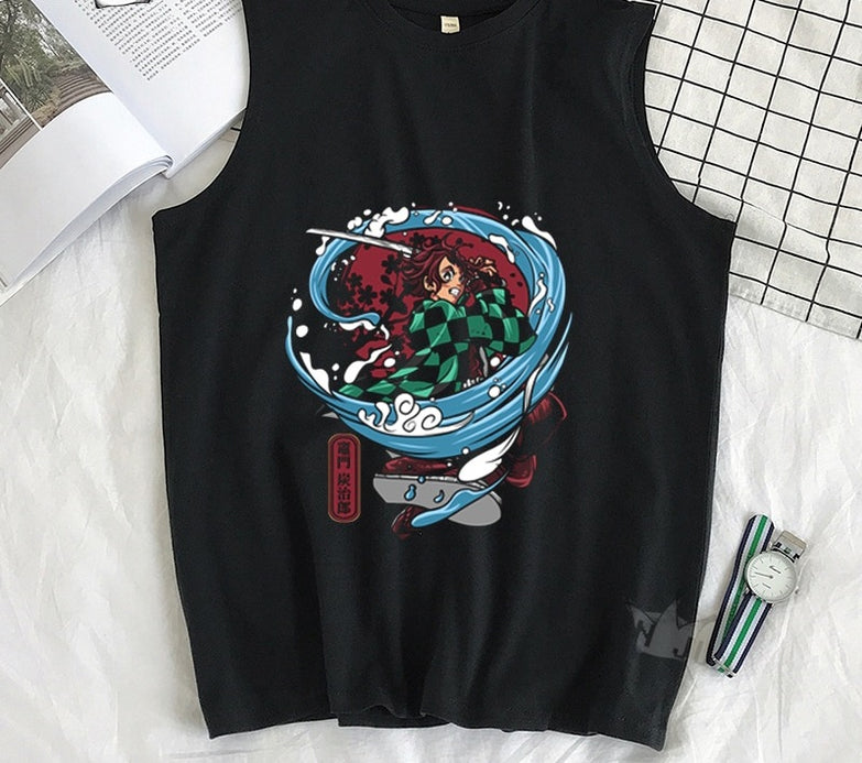 בגדים - גופיה טאנג'ירו מים - Demon Slayer \ קוטל השדים