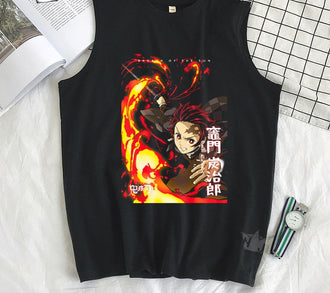 בגדים - גופיה טנג'ירו אש - Demon Slayer \ קוטל השדים