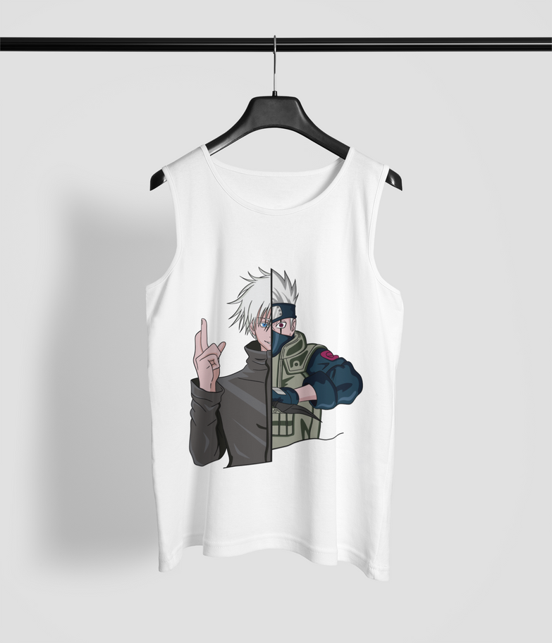 בגדים - גופיה חצי קאקאשי חצי גוג'ו - Naruto \ נארוטו