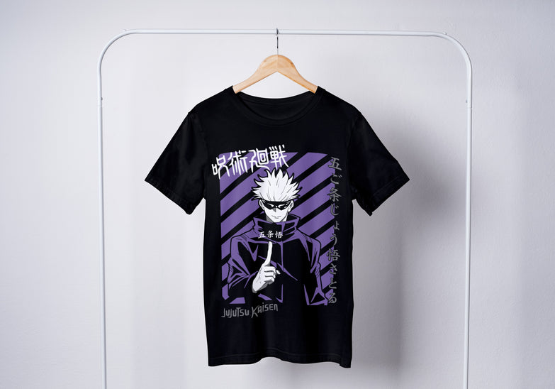 בגדים - חולצה גוג'ו שחורה - Jujutsu Kaisen \ ג'וג'וטסו קאיזן