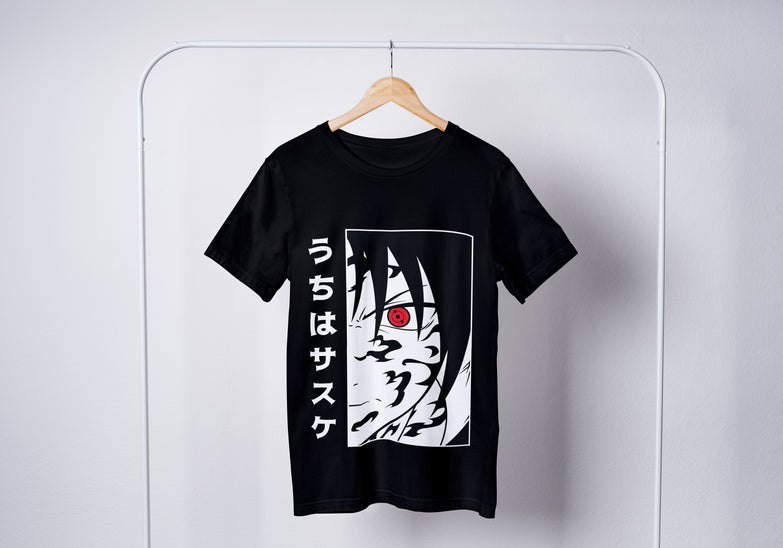 בגדים - חולצה סאסקה שארינגן וסימון מקולל - Naruto \ נארוטו