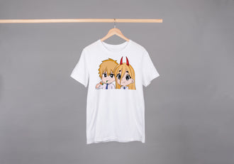 בגדים - חולצה דנג'י ופאוור - Chainsaw Man \ איש המסור