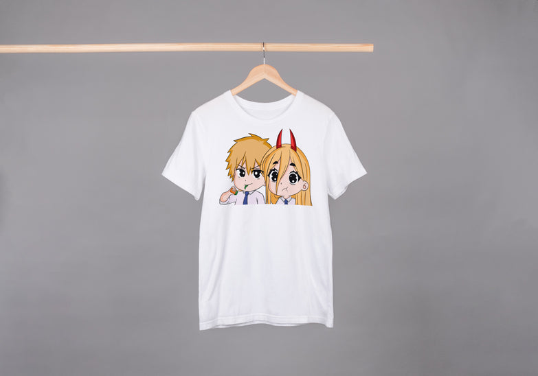 בגדים - חולצה דנג'י ופאוור - Chainsaw Man \ איש המסור