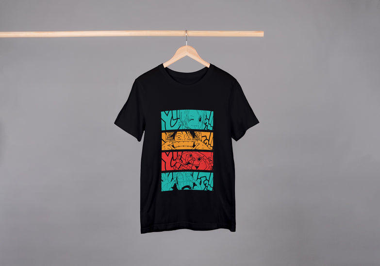 בגדים - חולצה כובעי הקש פרצוף מצחיק - One Piece \ וואן פיס