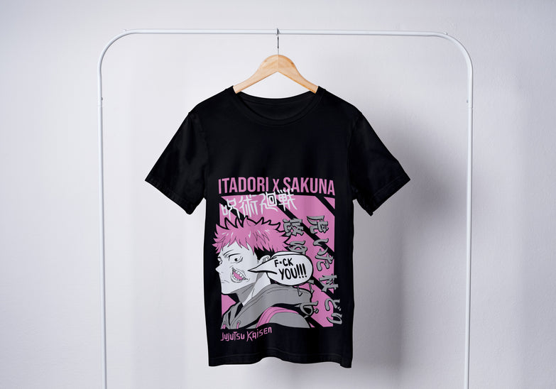 בגדים - חולצה סוקונה יוג'י שחורה - Jujutsu Kaisen \ ג'וג'וטסו קאיזן