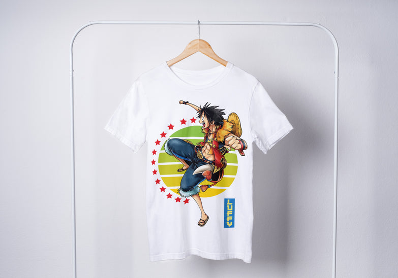 בגדים - חולצה לופי כוכבים - One Piece \ וואן פיס