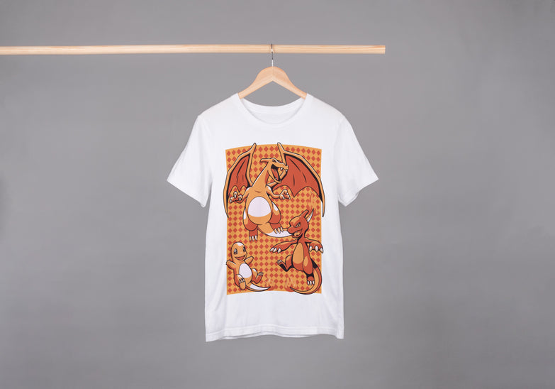 בגדים - חולצה צ'ארמנדר התפתחות 2 - Pokemon \ פוקימון