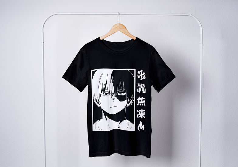 בגדים - חולצה טודורוקי - My Hero Academia \ אקדמיית הגיבורים שלי