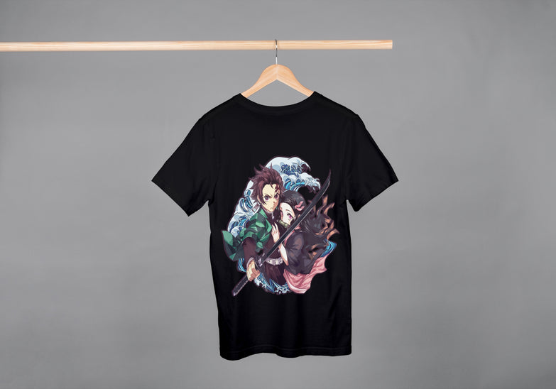 בגדים - חולצה טאנג'ירו ונזוקו 2 - Demon Slayer \ קוטל השדים