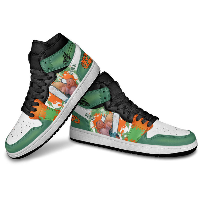 נעליים - סניקרס דנג'י ירוקות ג'ורדן - Chainsaw Man \ איש המסור