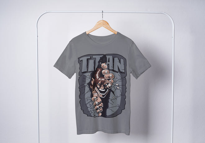 בגדים - חולצה טיטאן שובר חומה - Attack on Titan \ מתקפת הטיטאנים